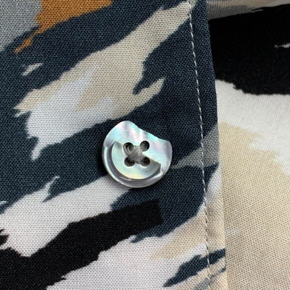 LEMAIRE Size XXL Multi Color Abstract Viscose One Pocket Short Sleeve Shirt - Picture 7 of 7